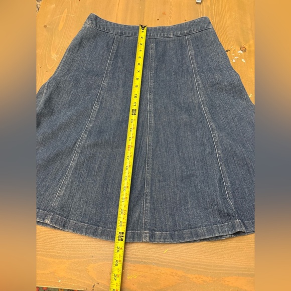 L.L. Bean Denim Classic Blue A-Line Skirt Size 8 - Picture 5 of 6
